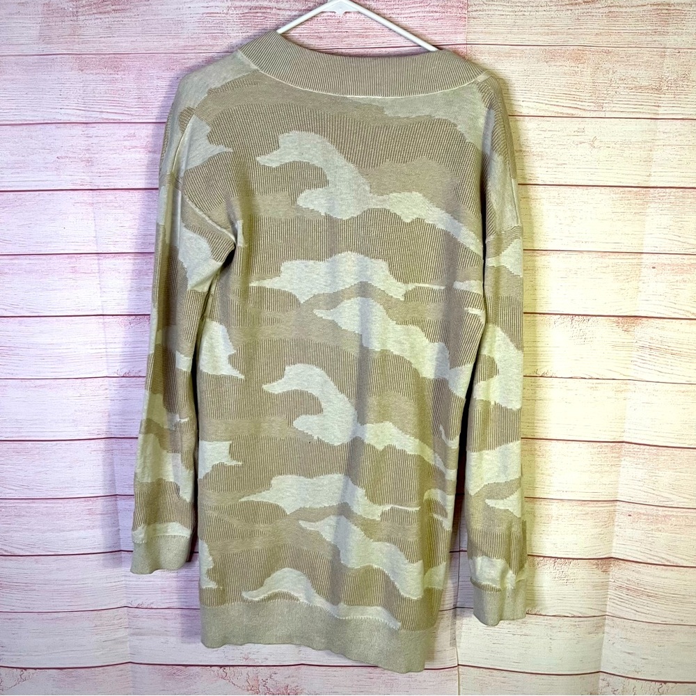 Columbia Tan Cream Camouflage Cardigan‎ Sweater Size Medium - Picture 7 of 7